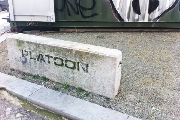 instructions step 1: 
find the PLATOON DROP attached to the concrete PLATOON-engraved stone